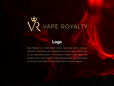 Vape Royalty (11/2018) branding design graphic design logo typography vector