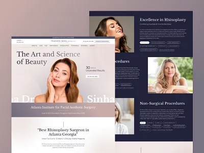 Plastic Surgery Website Design beautician beauty botox doctor modern plastic surgery
