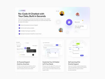 Light Bento Card Design for AI Driven Customer Support bento bentocards branding cards components design ui web website