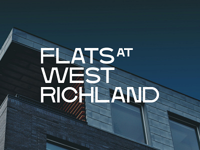 Flats At West Richland Logo Exploration pt.1 apartment blue branding design graphic design home illustration logo property real estate vector
