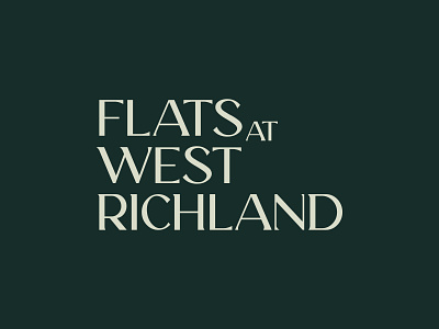 Flats At West Richland Logo Exploration pt.2 branding design graphic design green home illustration logo property real estate seattle vector washington west
