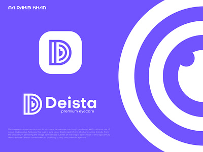 Creative D+eye logo design for Deista premium eyecare a b c d e f g h i j k l m n brand design brand identity brand identity designer branding design brandmark case study d letter logo icon illustration logo logo design logo designer logos logotype o p q r s t u v w x y z print symbol typography visual identity