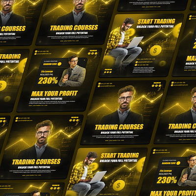 Trading Social Media Post crypto design forex profit social media trading