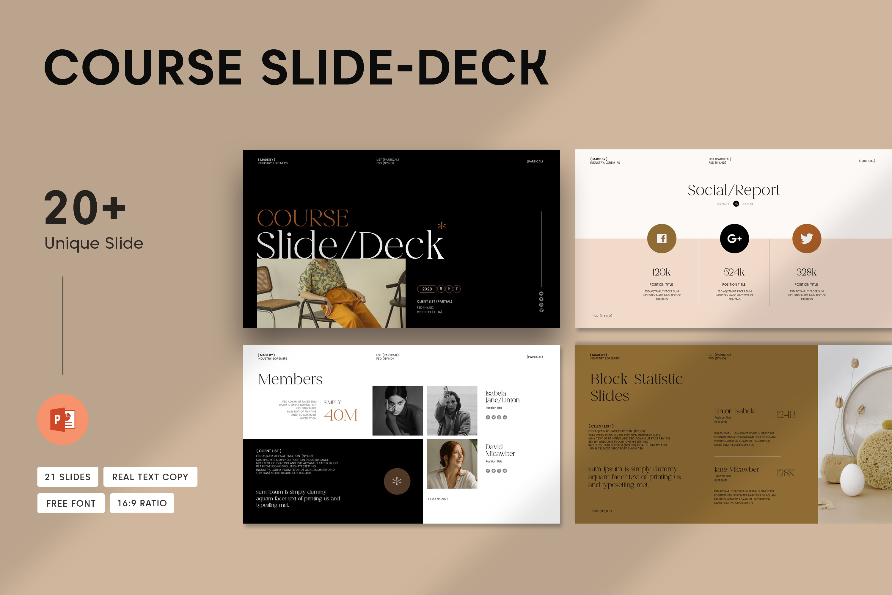 Webinar Course Slide Deck PowerPoint graphic design logo webinar course template