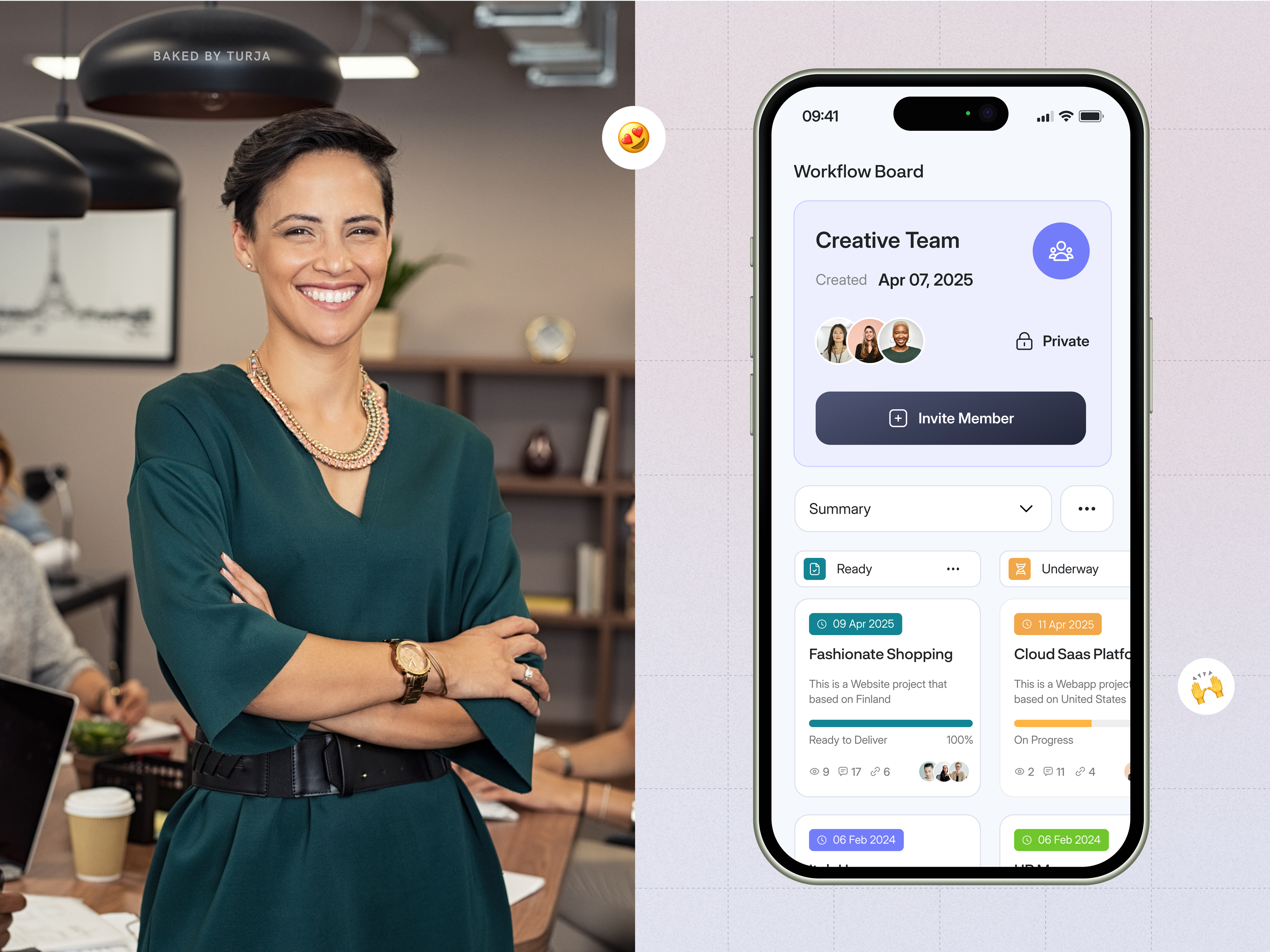 TaskRow Task Management App app app design app design ui kit appshot clean ui management app mobile app organize app planner productivity app saas app social media app task management task management mobile app task manager todolist turjadesign ui