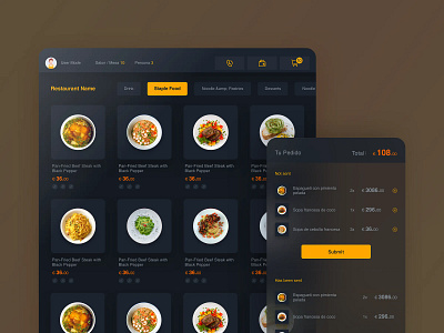 Goeat Online Ordering System for iPad UI Design app app ui design branding design design logo restaurants ui ux