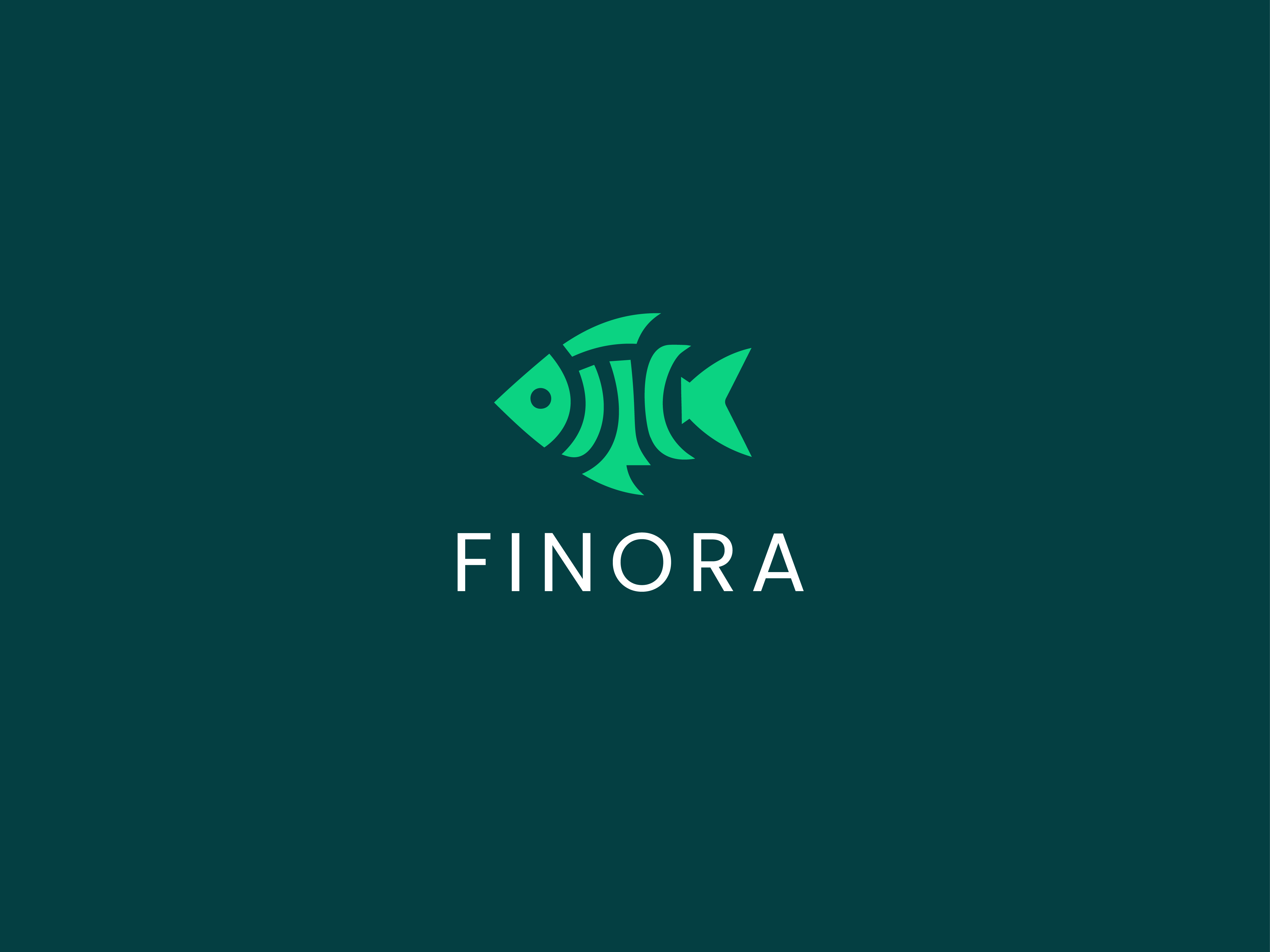 Finora Logo Design fish logo logo for business water fish logo