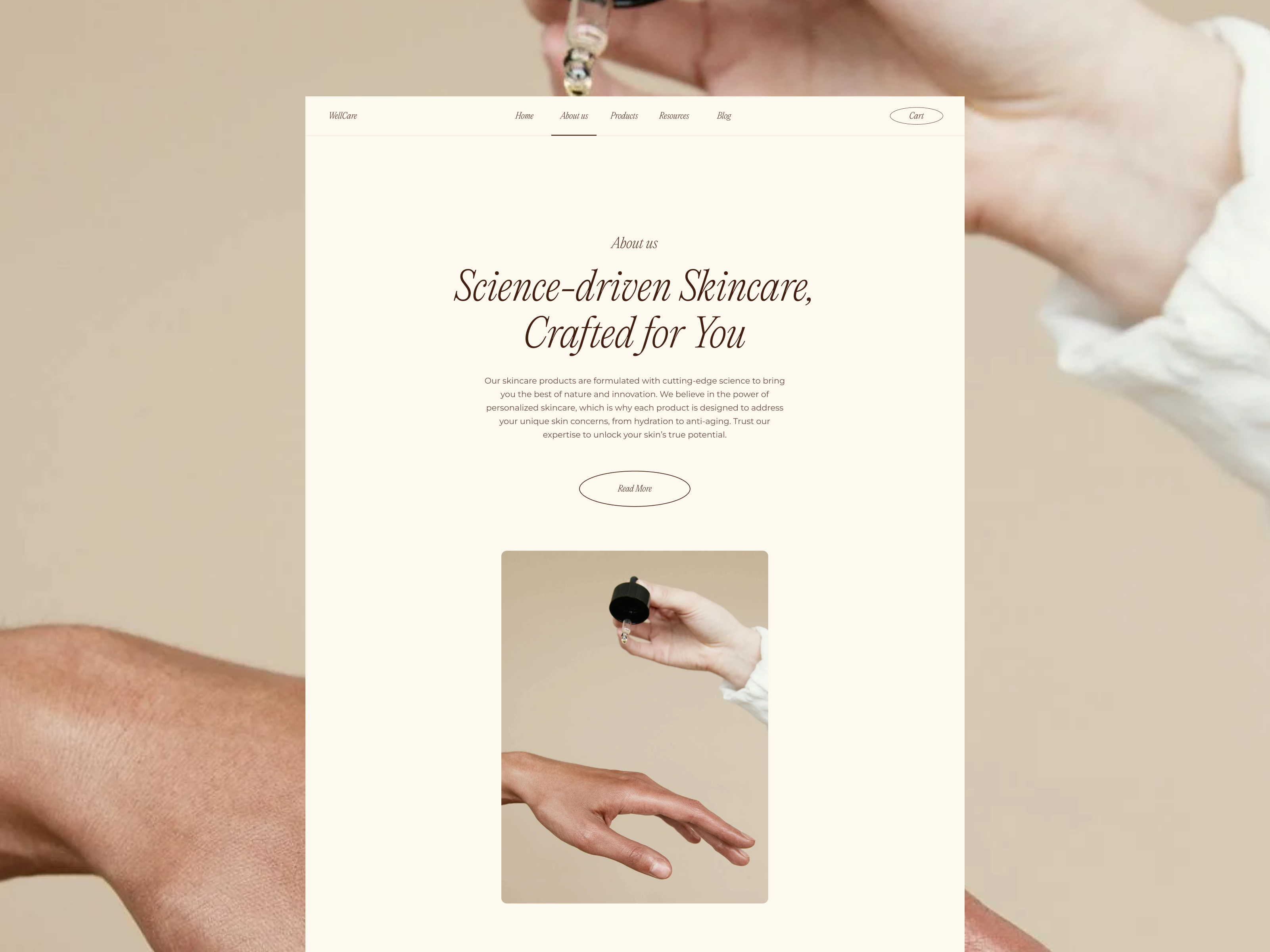 Skincare e-commerce website beauty brutalism cosmetics ecommerce healthcare landing productpage skincare ui website