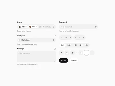 UI concept for Fontmatch button dropdown form input input field text area text field ui ui kit