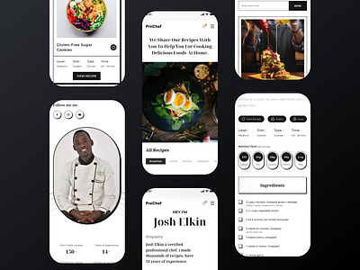 Chef Mobile Responsive app branding chef chef website design ingredients page landing design landing page neo brutalism recipe app recipe website ui ux