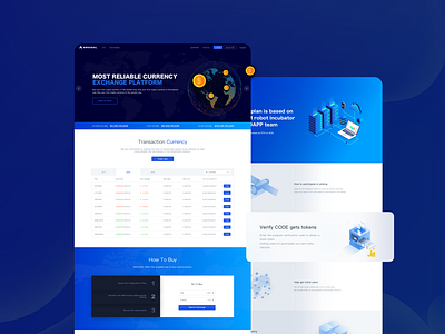 Financial Blockchain Web Design design ui ux web design