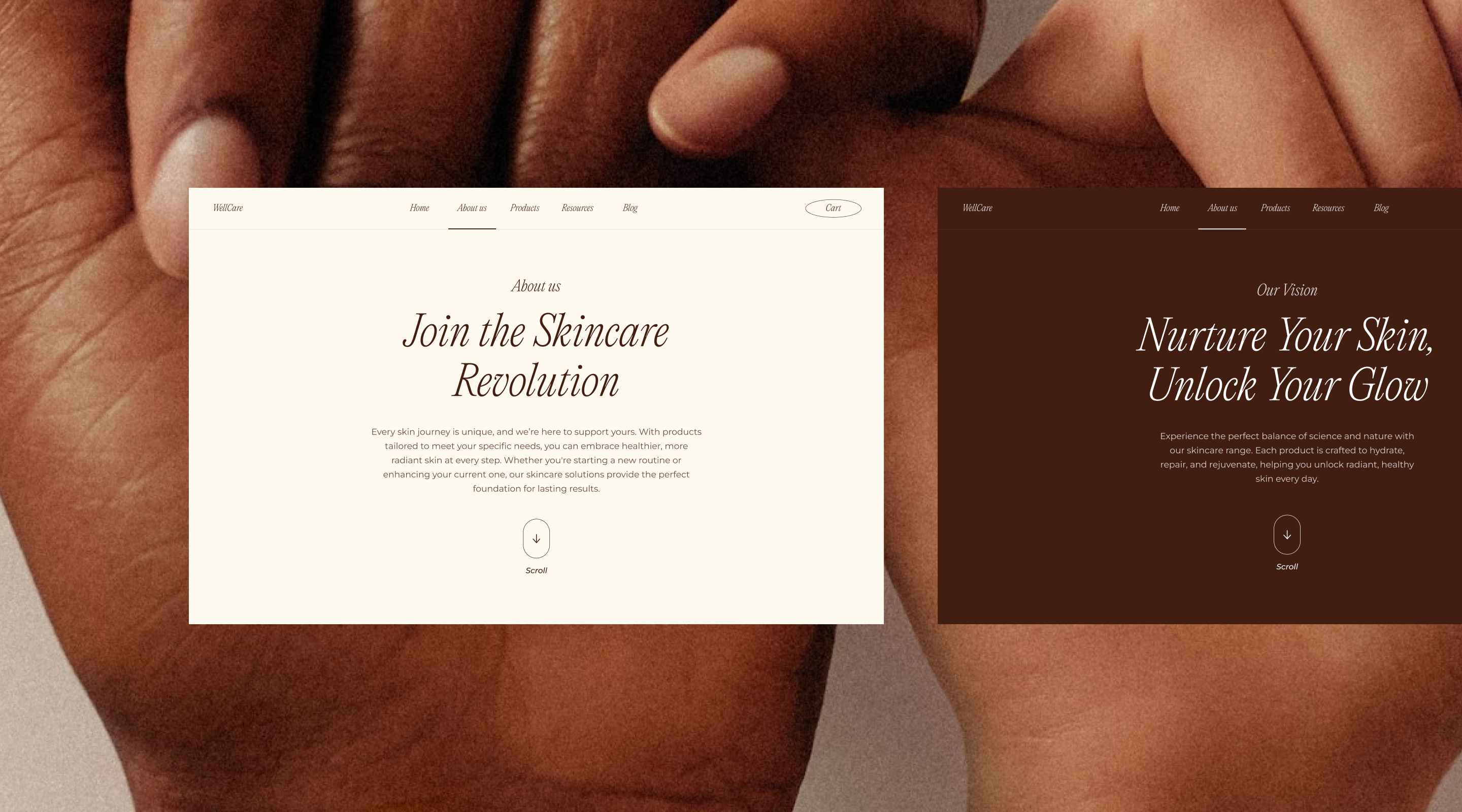 Skincare e-commerce website beauty cosmetics healthcare landing onlineshop productpage products skincare website