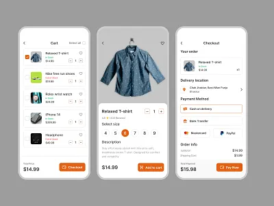 Cartsy — Smart, Sleek Shopping cart cleanui dailyui ecommerce figma minimaldesign mobileappdesign onlineshopping shopping shoppingapp ui uidesign uiux uxdesign