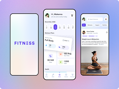 Fitness & Workout App by Ali Akbar for AU Designs on Dribbble