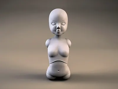 Ball Jointed Doll - Organic 3D 3d ball joint doll body doll female figure figurine form organic woman