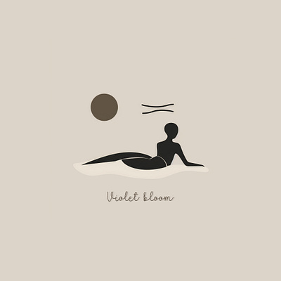 Violet Bloom - Logo Design Minimalist Style branding graphic design logo