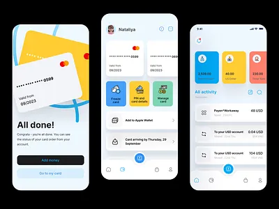 Finance service - Mobile app app app design balance bank bank app banking credit card finance finance app fintech investment minimal ui mobile app mobile app design mobile design mobile ui modern ui product design super app transaction
