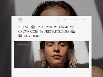 Concept Website for a Modern Aesthetic & Dermatology Clinic beauty clinic cosmetic cosmetology face homepage makeup medical skin skincare wellness