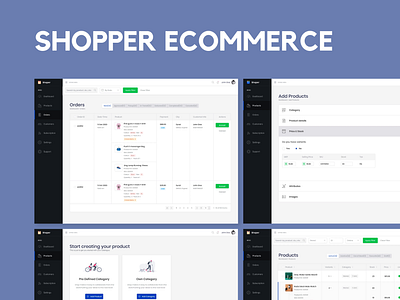 Shoper - Create an Online Store branding case study ecommerce fashion logo online store template ui user research