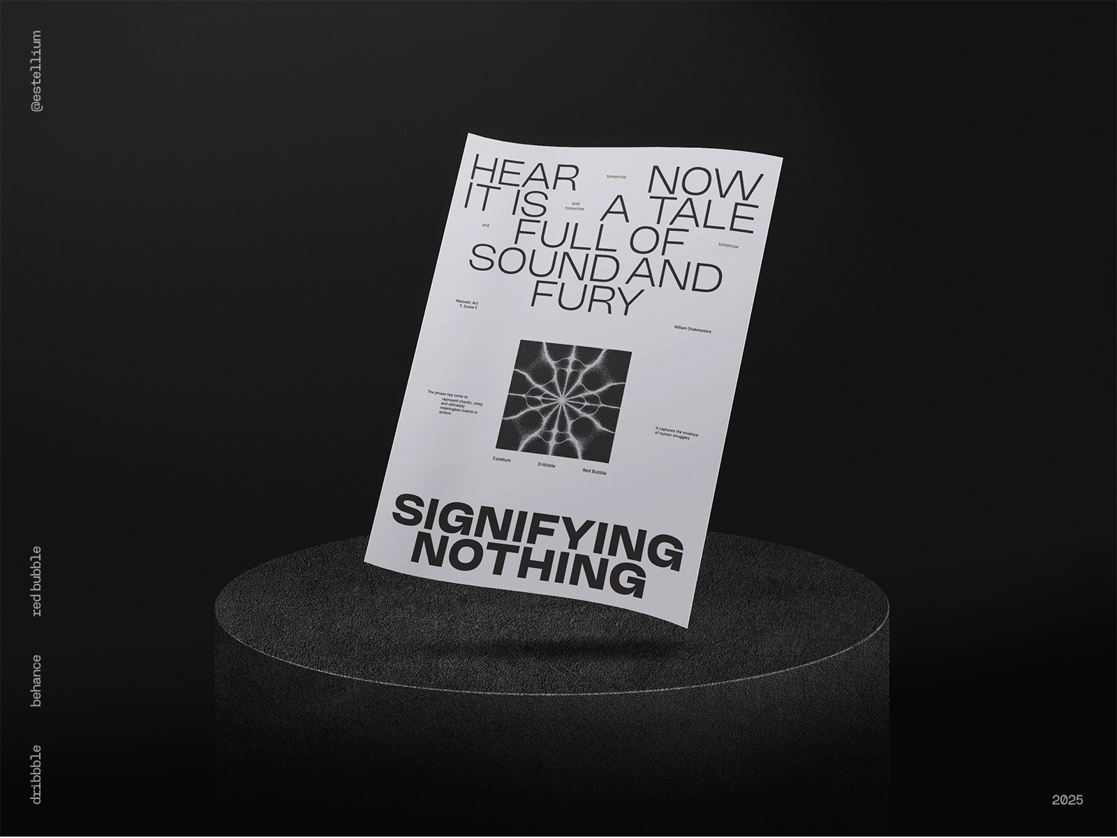 Sound // Fury, vol. 2 - Minimalist Poster Series chladni chladniplate design graphic design graphicposter poster print