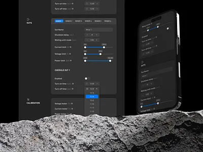 Automated Monitoring System app bitcoin branding chart control crypto dashboard graphic design mining monitoring saas ui ux webdesign