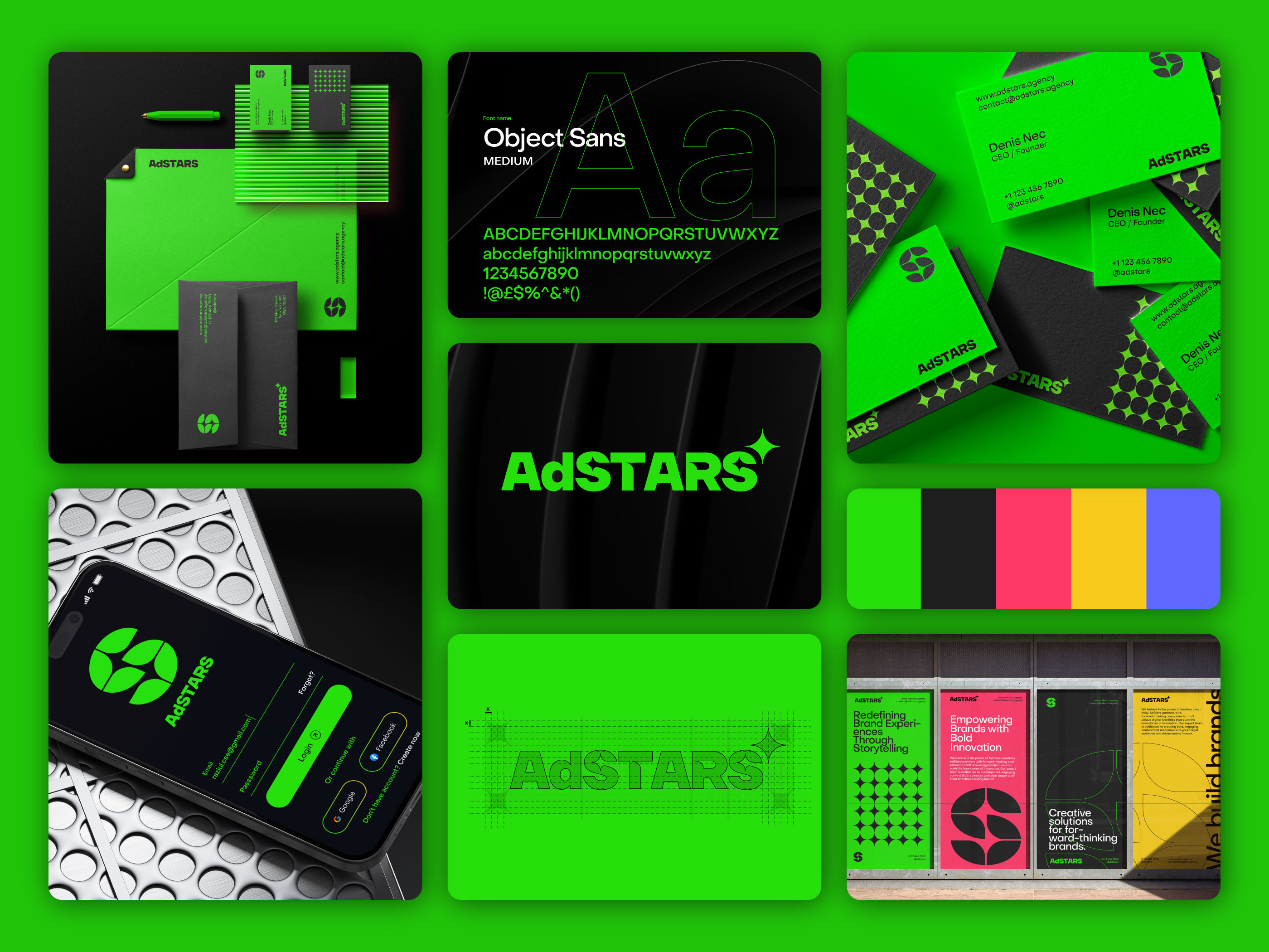 Example of Logo design and brand styleguide