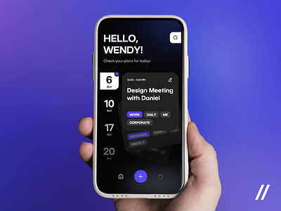 Planner Mobile IOS App Prototype android animation app app design dark theme dashboard design events ios manage mobile mobile ui motion online planner prototype startup ui uiux ux