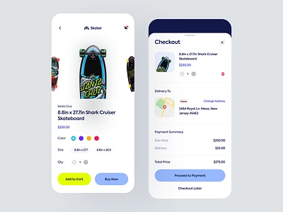 Skater app design athlete buy product concept design ecommerce minimal mobile app mobile app design mobile design mobile ui online shop shop skate skate app skateboard skatepark skateshop trick ui design