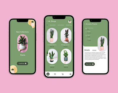 Plant App Design app design figma mobile app plant app ui ui design user interface ux