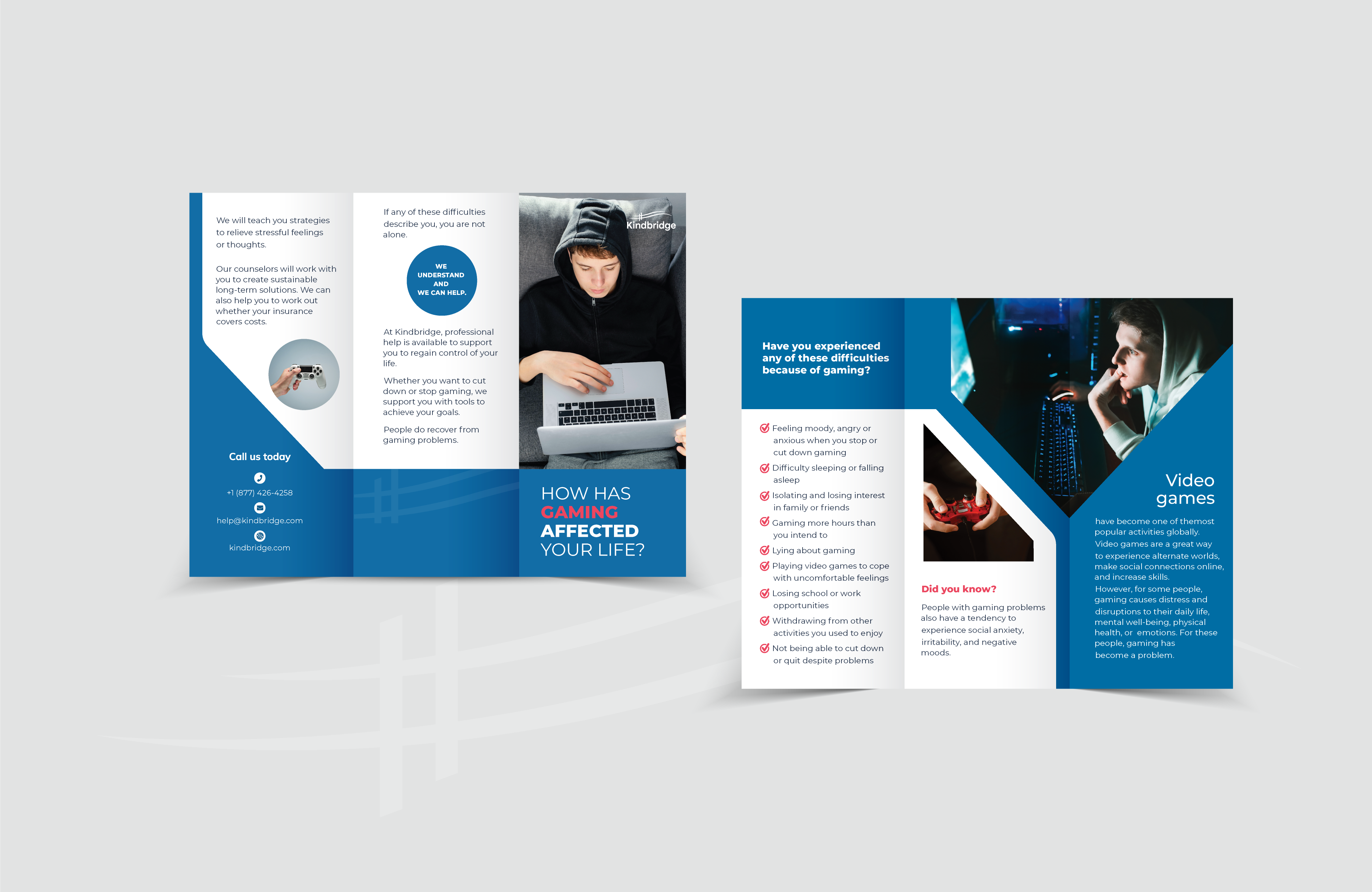 Kindbridge Tri-flod graphic design