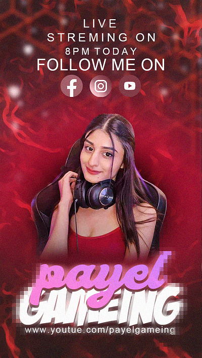 Facebook Live streaming flyer design f graphic design illustration logo thumb typography