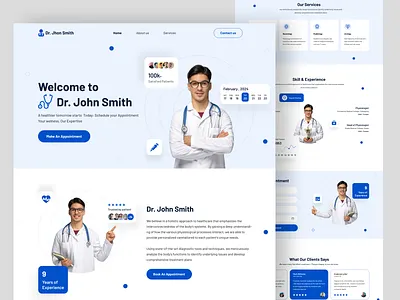 Medicare Website | Doctor landing page | Personal Website appointment clinic consultant consultation landing page doctor appointment doctor website doctors find doctor firqah firqah lab health healthcare healthcare landing healthcare ui design landing page medical medical website medicine care patient personal doctor booking website