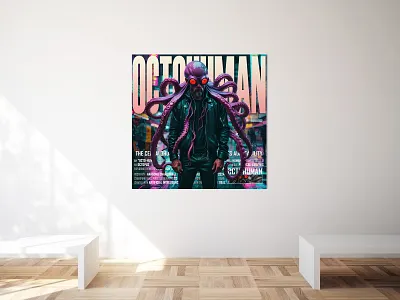 OCTOHUMAN ai creative design future graphic design hybrid illustration octohuman octopus photoshop poster posterdesign