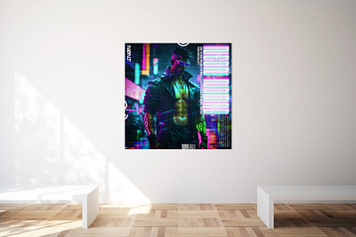 NEON NOMAD 2050 ai creative cyborg design future graphic design hybrid illustration imagine neon photoshop poster posterdesign vector