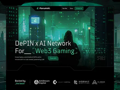 ForumAI: UI design of DePIN platform ai animation branding data visualization design graphic design illustrations product design ui ui design uiux ux design visual design web design web3