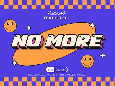 Groovy Text Effect 3D Style 3d 70s bold design editable font funky groovy lettering modern retro sign style text effect type typeface typography vector vintage y2k