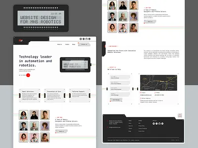 MNS Robotics — Landing Page Design landing page landing page design modern landing page robotics website