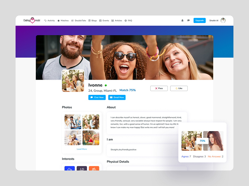 Dating App - User Profile