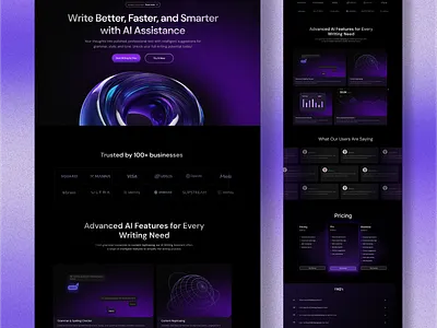 AI Startup Website ai ai based ai landing page ai startup ai startup website ai web design ai website figma landing page ui uiux web design