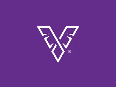 V-wing logo beauty bird branding business butterfly geometry identity letter lettermark logomark mark mystic sale sports design symbol symmetry triangle valkyrie wing wings
