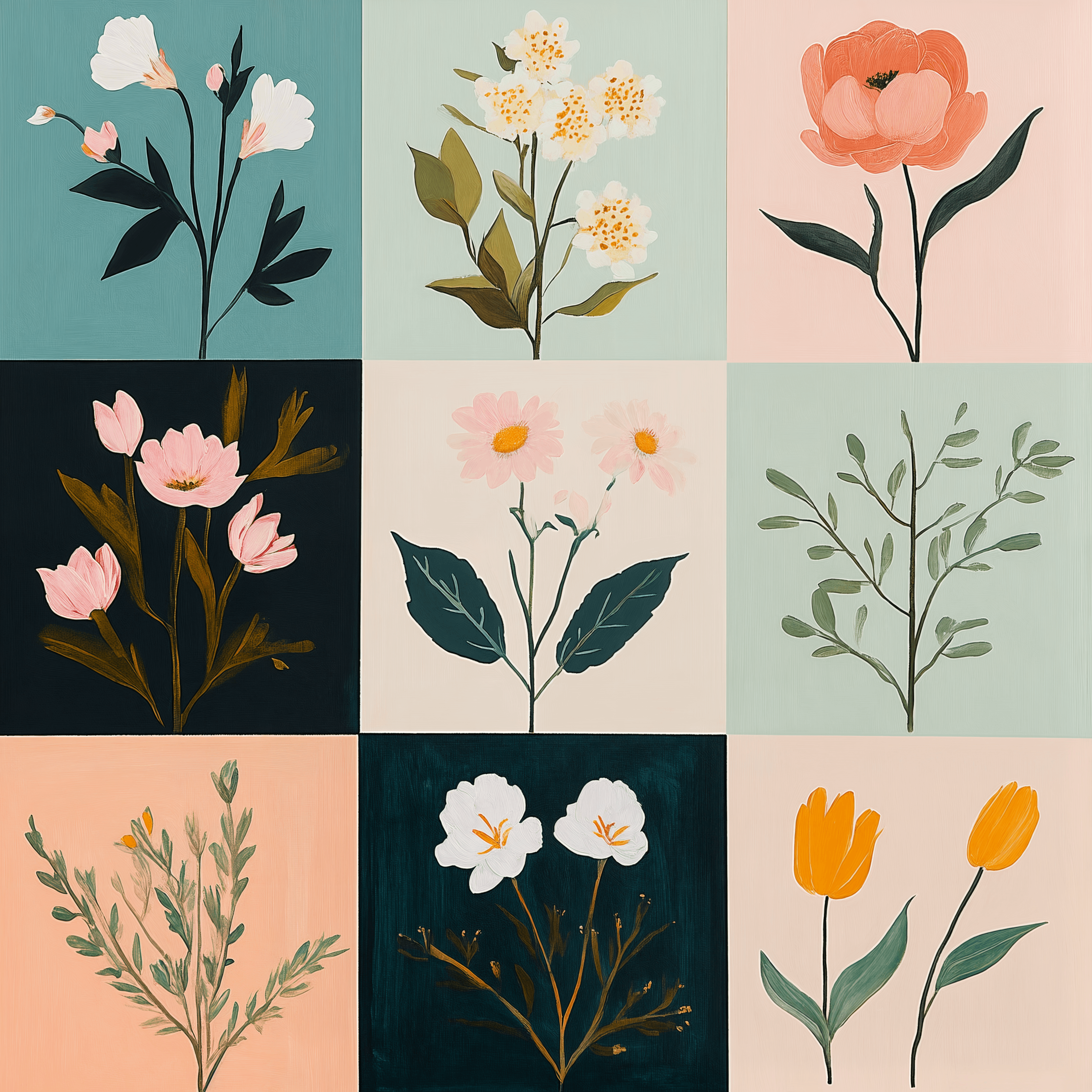 Whimsical Botanical Wall Art, Floral Digital Print, Nature Art abstractbotanical aestheticwallprint aiartworkprint art print bohonatureart bohowallprint botanicalart digitalwallart floraldigitalprint flowerposter midjourneyartprint minimalistfloralart modernfloralprint natureart plantillustration plantprint printableart scandiprint
