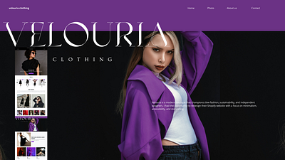 Shopify Clothing Store(Velouria) branding css design dropshipping e commerce graphic design html illustration logo shopify shopify store shopify theme ui