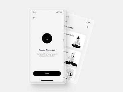 Meditation Mobile App Stress Tracker app design branding design graphic design mobile app prototype ui ux design user journey map wireframe
