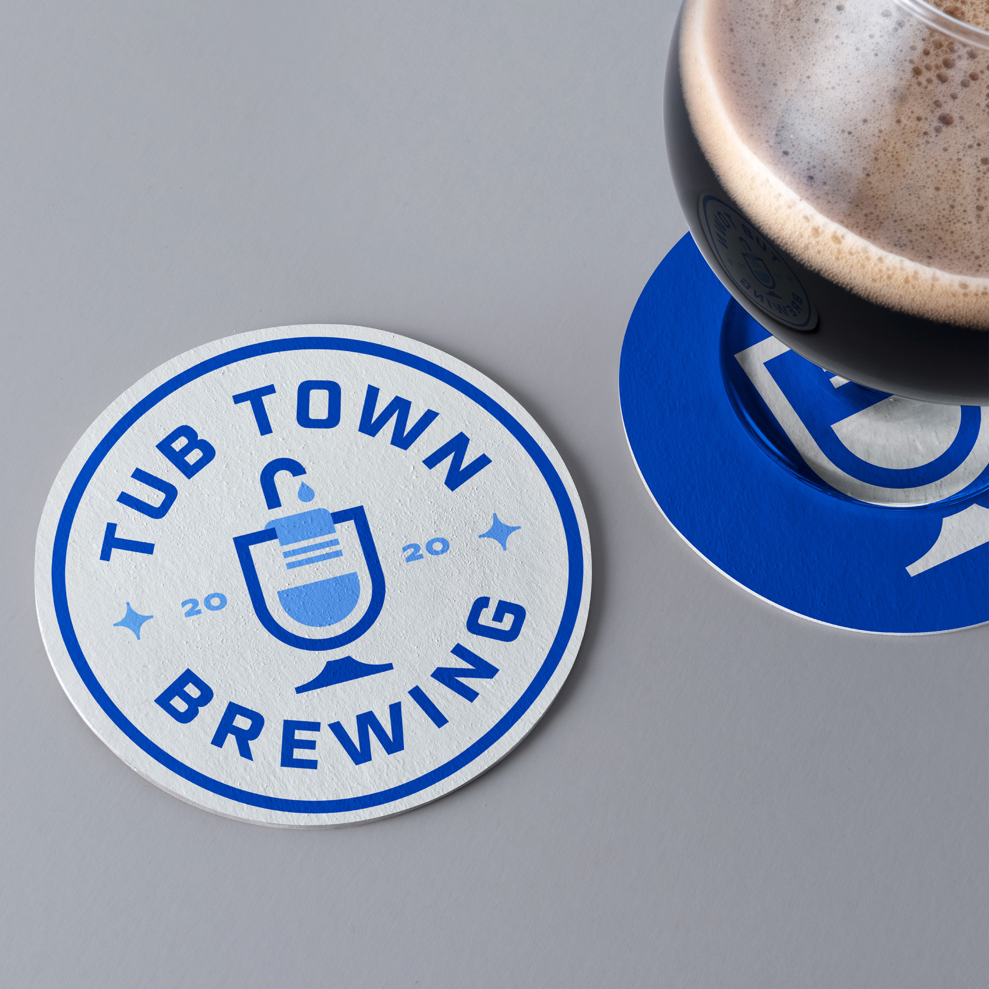 Tub Town bath beer branding brewery brewing glass logo towel town tub water
