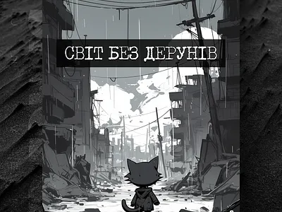 Краще туди не потрапляти... ai branding cat daliy design illustration poster print