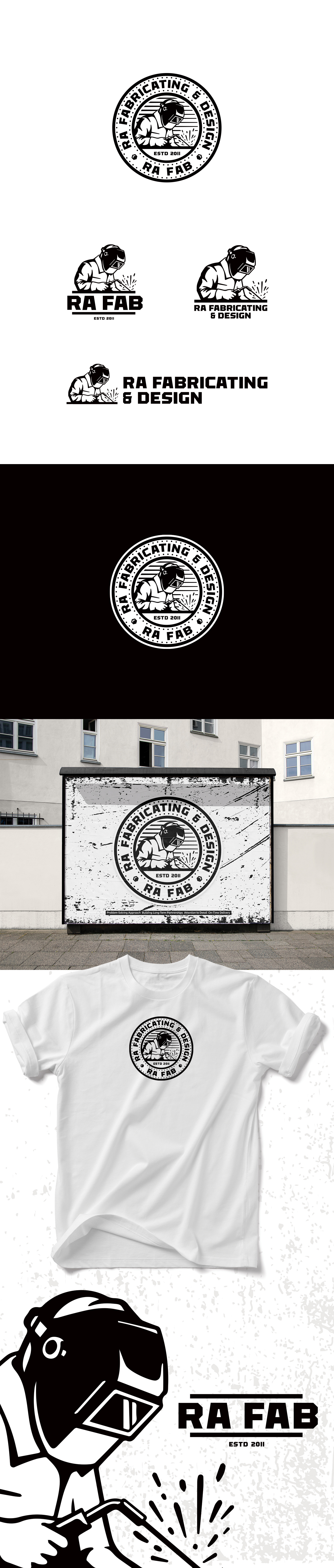 RA FAB badge fabricating handdrawn logo manufacturing welder