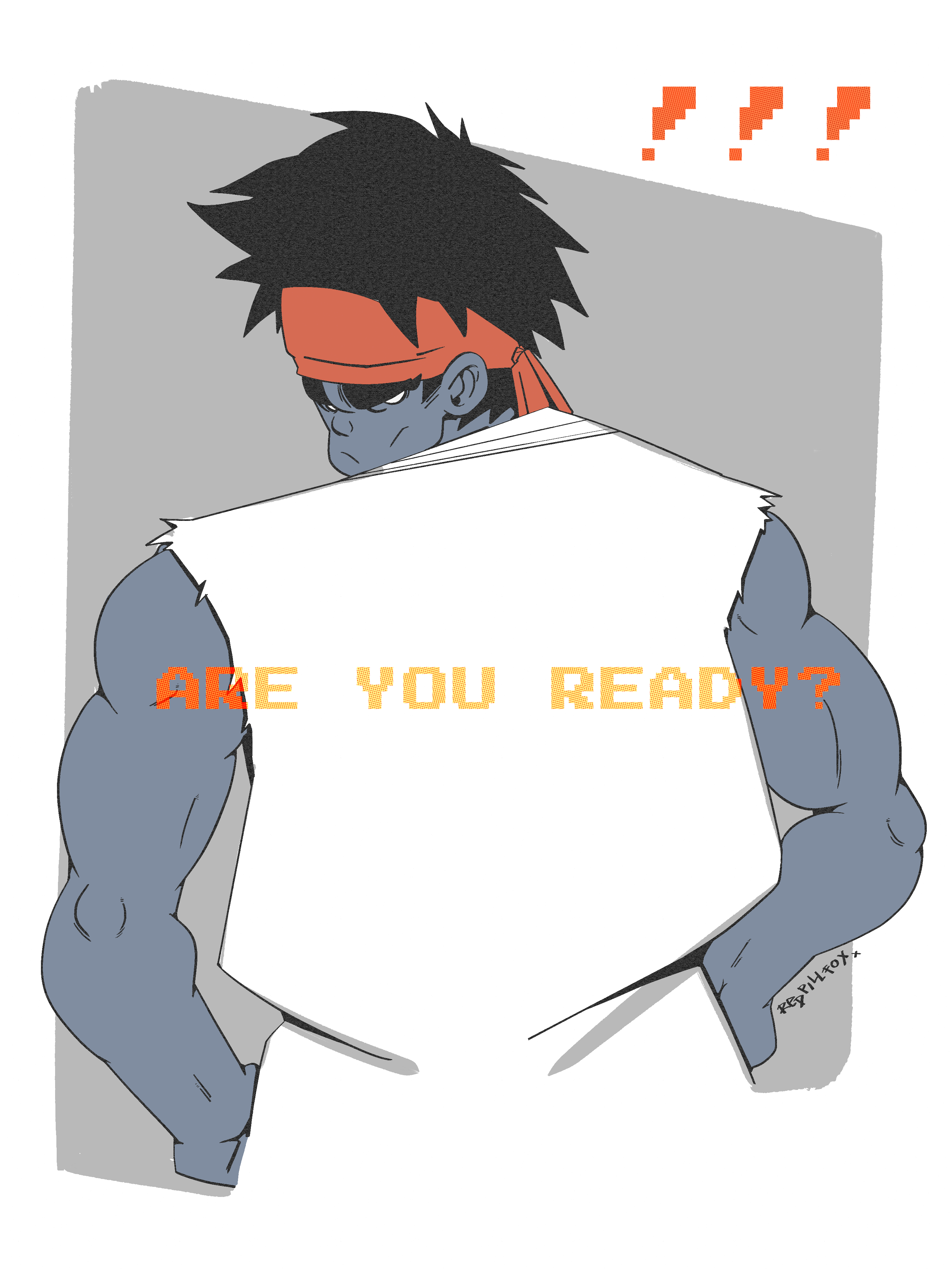 Ready? (2020) anime cartoon design graphic design illustration ipad pro procreate street fighter