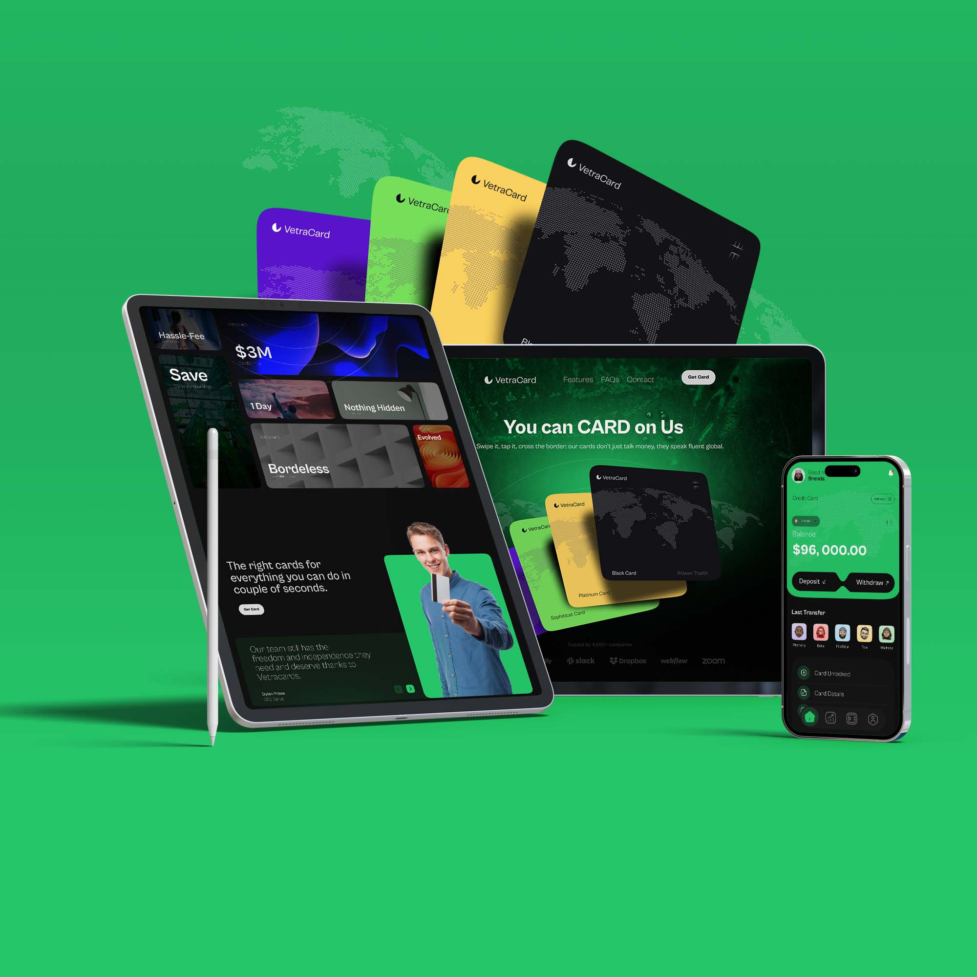 VetraCard Card Company Web Page figma homepage landingpage photoshop uidesigner uiux uxdesigner website