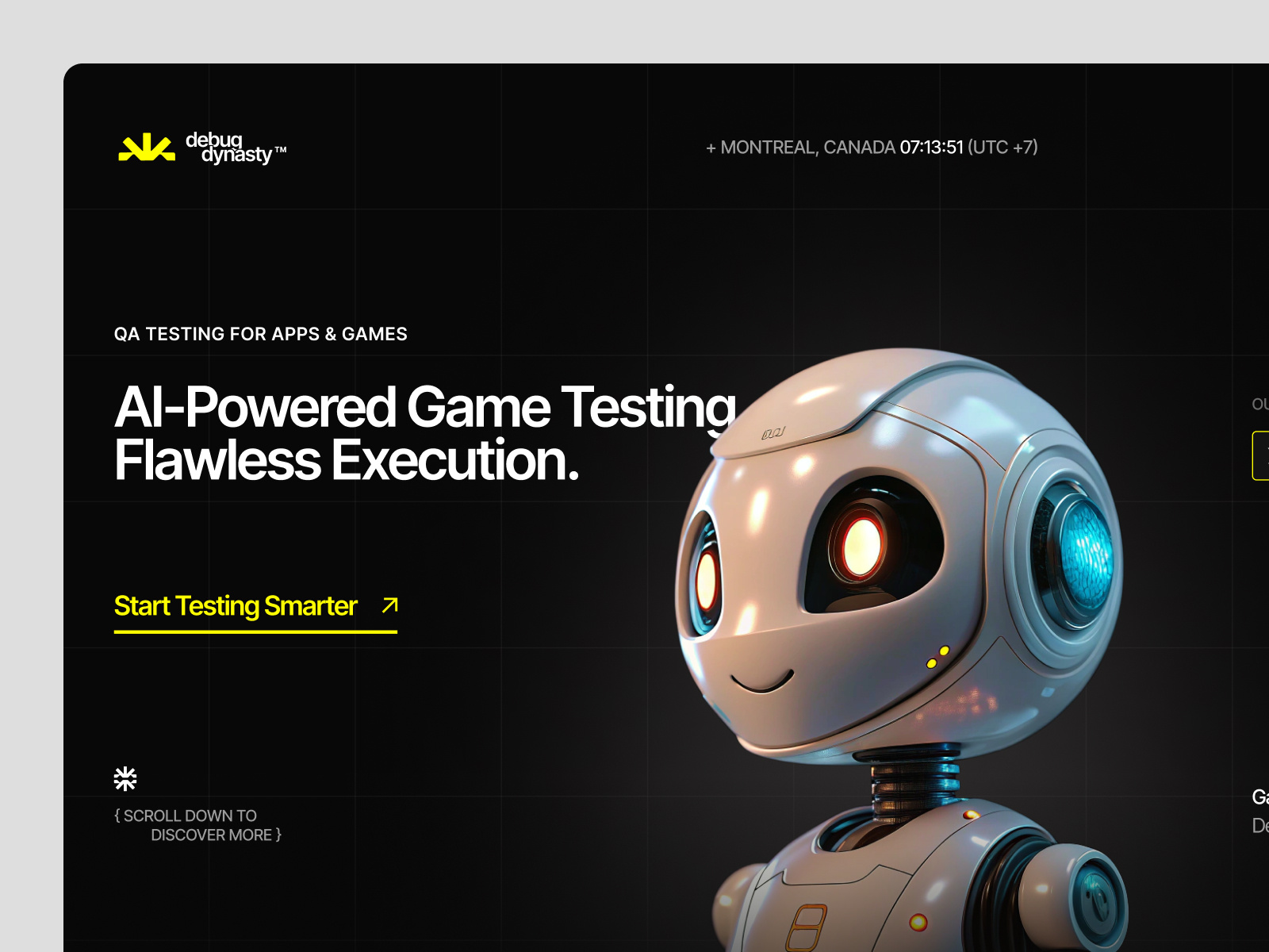 Example of UX/UI Design For Game Testing Company
