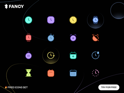 Fancy +11,000 Icons calendar clock dailyui dashboard date design flat icon icon set icons library panel time ui ui kit watch